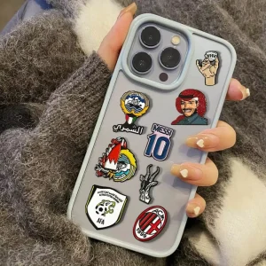 Manufacturer Customized UV Modern Waterproof Zinc Material Colorful Logo Metal Phone Sticker for Holiday Decoration Gift