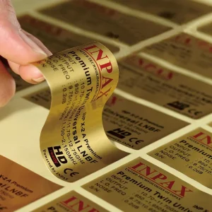Matte Gold & Silver Adhesive Labels Stickers Customizable Packaging Use Custom Brand