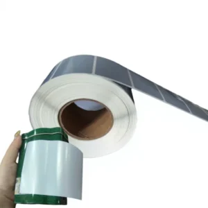 Matte Silver Blank Oil Proof Barcode Adhesive Label Sticker Roll Thermal Transfer Compatible Durable Packaging Material
