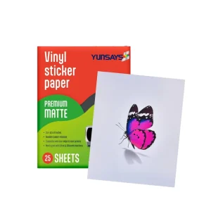 Matte Silver Vinyl Waterproof Sticker Paper Adhesive Sheets for Inkjet Laser Printer