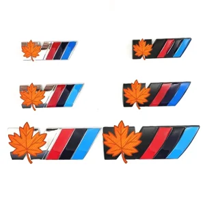 Metal Car Fender Side Emblem Rear Trunk Badge M Logo Sticker for BMW M M3 M5 M6 X3 E46 E90 F30 G20 E36 E34 X6 G20 G30 M