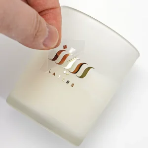 Metal Transfer Printing Logo Label Sticker Design Metallic UV Label Sticker