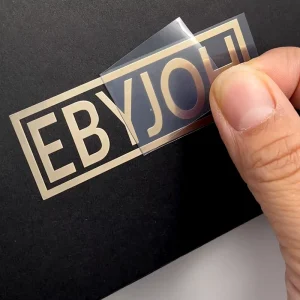 Metallic Labels Custom Logo Stickers Clear Waterproof Transparent Transfer Metal Letters Embossed Nickel Decal Label Stickers