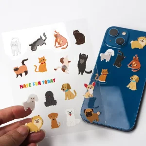 Mobile Phone Sticker For Decoration UV Clear Die Cut Printing Waterproof Friendly Custom Design Adhesive Sticker Manufacturer