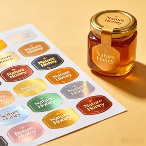 Multi Color Custom Beverage Beer Honey Jar Cup Own Brand Logo Label Stickers