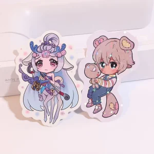 Name Satin Anime Sticker Kpop Stickers Decal Dog Die Cut Waterproof Vinyl Window Sticker