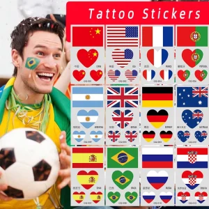 National Flag Indian Customizable Eco-Friendly Waterproof Tattoo Sticker Face Arm Paste Basketball Football Marathon Evening