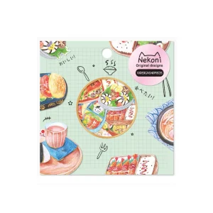 Nekoni Paper Stickers Flakes Stickers Pack Cat Aesthetic Decal Decorative Decals Adhesive Decals for Kawaii Stickers