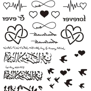 New Design Large Size Full Arm Logo Sticker Temporary Permanent Tattoo Sticker Laminated Waterproof for Men’s Sleeve Tattoos