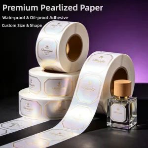 OEM ODM Custom High Quality Waterproof Vinyl Self Adhesive Stickers Private Labels Bottle Cosmetics Lip Gloss Garment Gift Craft