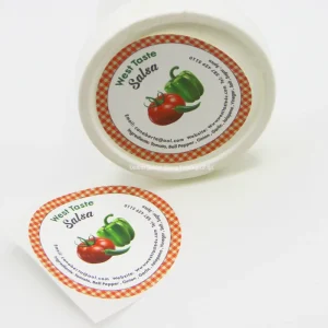 OEM ODM Custom Stickers Waterproof White PP Vinyl Adhesive Labels Low Temperature Vegetable Food Packaging Label Sticker