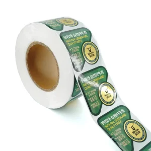 OEM ODM Irregular shaped Label Waterproof Self adhesive Brand Custom logo Stickers Roll
