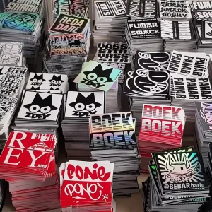 Oem /odm Custom Destructible Eggshell Stickers Sheet Personalized Logo Vinyl Sticker Waterproof UV Decorative Sticker
