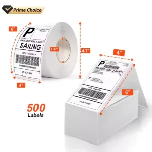 Original Factory 4×6 Inch Thermal Paper Self adhesive Labels Synthetic Packaging Labels for Shipping Labels