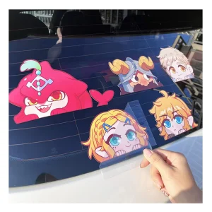 Outdoor Use Cartoon Anime Cute Design Transfer Sticker Custom Waterproof Anime Peeker Transfer Sticker for Car