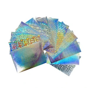 Overlay Transparent Waterproof Holographic Lamination Sheets Self Adhesive Vinyl Film for Craft Candle Stickers