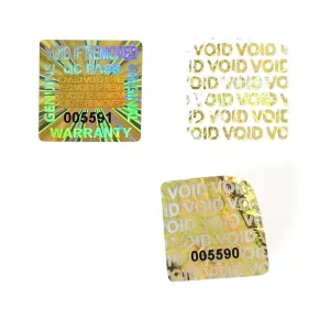 PET Anti Counterfeiting Laser Hologram 3D Sticker with Custom Shape Laminate Adhesive Security Seal