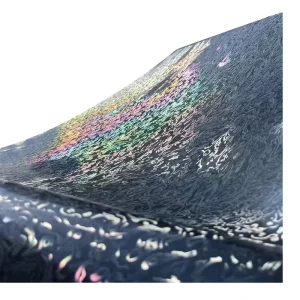 PET Damascus Black Carbon Fiber Wrap Film Black Color Car Stickers for Auto Body Interior Decoration