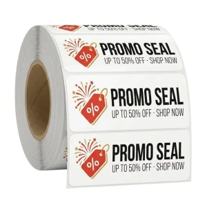 PET Tamper Evident Seal Stickers for Clothing Retail Bags Gift Boxes Custom Discount Tags Variable Codes Die Cut