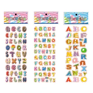 PVC Colorful Letter Stickers Cartoon Waterproof Customized Stickers