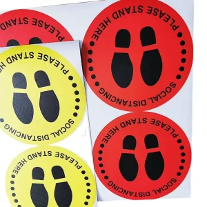 PVC Self Adhesive Custom Heavy Duty Waterproof UV Resistant Weatherproof Vinyl Sticker with Die Cut for Office Floor Decoration