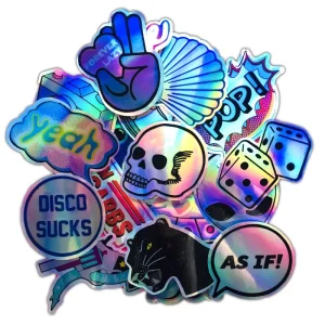 PVC Waterproof Holographic Stickers with UV Printing for Promotional Gifts