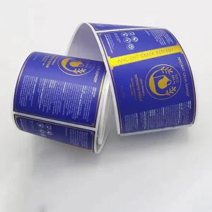 Package Labels Custom Printed Adhesive Roll Label Art Paper Sticker for Food Vinyl Material for Packaging