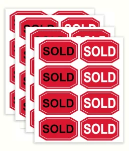 Packaging Label Custom Sticker Waterproof Adhesive Vinyl Furniture Sold Sign Tag Retail Price Food Storage Envelope Seal Label