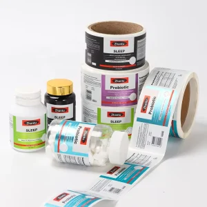 Packaging Label Water Proof Adhesive Label Sticker Drug Pill Medicine Box Stickers Custom Logo Sticker For Packing Box