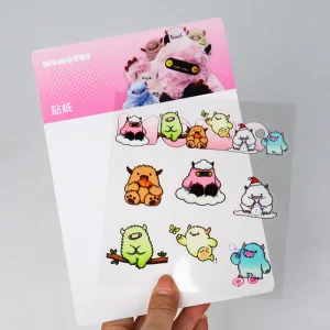 Packaging Transparent Sheet Stickers Clear Vinyl Custom Logo Printing Waterproof Self Adhesive Labels For Branding