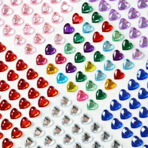 Paper Rhinestone Bling Heart Shape Sticker Crafts Jewels Eco Friendly Promotional Gifts Floral Pattern for DIY Decoration