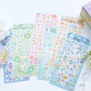 Paper Sticker Animal Stickers Bunny Dinosaur Penguin Sheep Bear Kitty Paper Decals Journal Diary Planner Decals Stickers