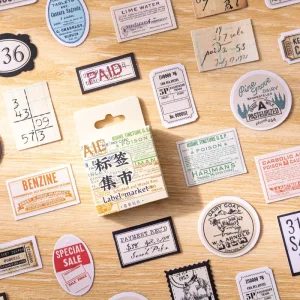 Paper Sticker Pack for Vintage Journal Sealing and DIY Decoration