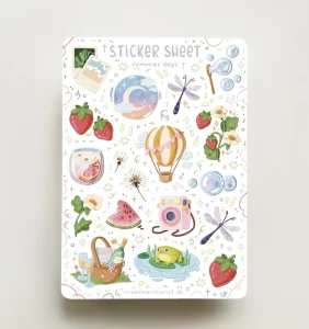 Paper Sticker Sheets Custom PVC Vinyl Adhesive Decorative Waterproof Paper Cute Sticker Sheets