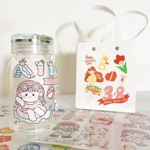 Permanent Adhesive Waterproof Custom Business Made Brand Logo 3D UV Transfer Printing Stickers for Products Packing