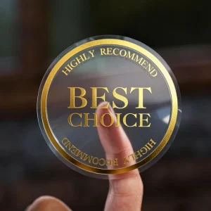 Personalised Customised Round Transparent Label Clear Custom Stickers Roll Logo Stickers For Packaging Label