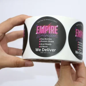 Personalised Customised Round Transparent Label Clear Custom Stickers Roll Logo Stickers for Packaging