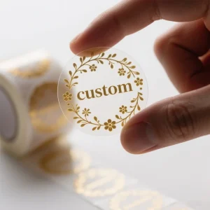 Personalised Customised Round Transparent Label Clear Custom Stickers Roll Logo Stickers for Packaging Label