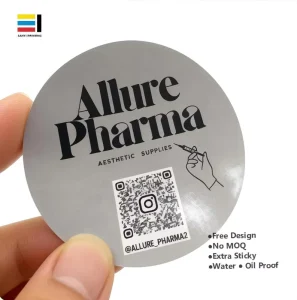 Personalised Customized Roll Waterproof Holographic Gold Foil Label Printing Custom Business Product Logo Stickers for Grocery