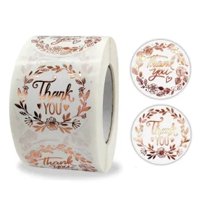 Personalised Round Transparent Roll Label Sticker Clear Logo Stickers for Packaging