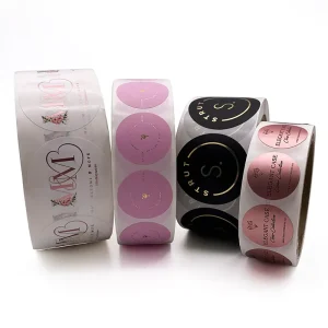 Personalised Self Adhesive Sticker Labels Custom Adhesive Round Sticker Printing Roll