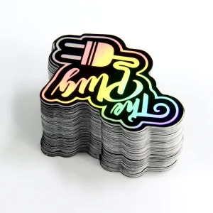 Personalize Custom Holographic Die Cut Vinyl Stickers Waterproof Tear Resistant Sticker For Bike Bottle Laptop