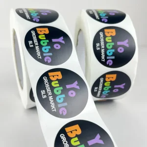 Personalize Product Packaging Adhesive Label Printing Round Waterproof Vinyl Sticker Roll Paper Custom Logo Label Stickers