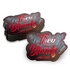 Personalized Adhesive 3D Varnish Raised Spot UV Printing Logo Sticker Label Waterproof Vinyl PVC Letter Custom Die Cut Stickers