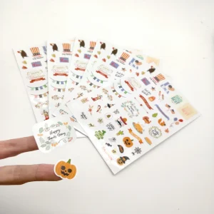 Personalized Cartoon Glossy Adhesive PVC Stickers Custom Printing Kiss Cut Vinyl Sticker Sheet