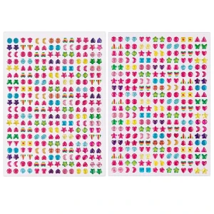 Personalized Colorful Children DIY Decorative 3D Epoxy Glitter Puffy Stickers Sheet for Gift