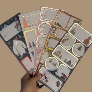 Personalized Custom Diy Vinyl Waterproof Eco Friendly Cute Envelope Gift Seal Merry Christmas Roll Adhesive Label Kid Gifts