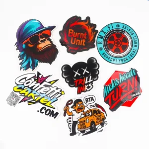Personalized Custom Printing Logo Label Shiny Die Cutting Sticker Decorative Self Adhesive Waterproof Vinyl Die Cut Stickers