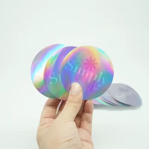 Personalized Cute Cartoon Hologram Waterproof Material Vinyl PVC Die Cut Stickers with Self adhesive Customized Logo