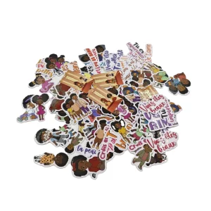 Personalized Die Cut PVC Vinyl Sticker Roll Waterproof Scratch proof Durable UV Resist Outdoors Bright Color Cartoon Motorcycle